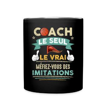 Coach Le Seul Le Vrai Cadeau Homme Basket-Ball - Mug uni - noir - Devant