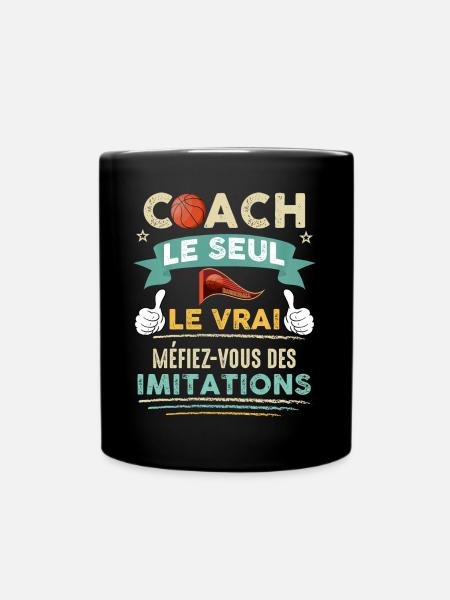 Coach Le Seul Le Vrai Cadeau Homme Basket-Ball - Mug uni - noir