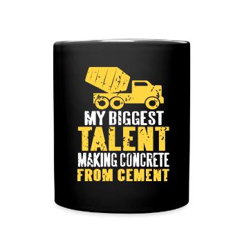 Concrete construction design for construction workers and construction site - Full Colour Mug - black - Front