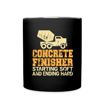 Concrete construction design for construction workers and construction site - Full Colour Mug - black - Front