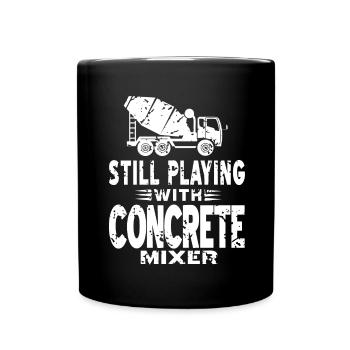 Concrete construction design for construction workers and construction site - Full Colour Mug - black - Front