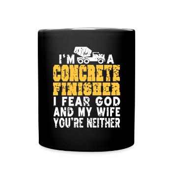 Concrete construction design for construction workers and construction site - Full Colour Mug - black - Front