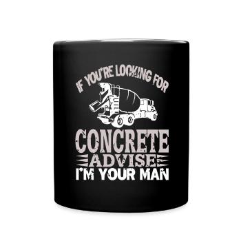 Concrete construction design for construction workers and construction site - Full Colour Mug - black - Front