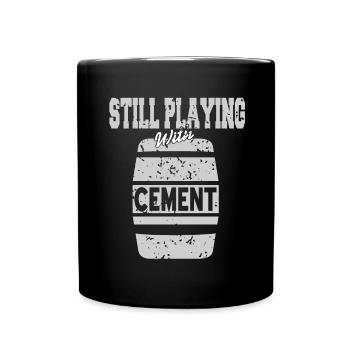 Concrete construction design for construction workers and construction site - Full Colour Mug - black - Front