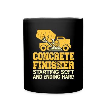 Concrete construction design for construction workers and construction site - Full Colour Mug - black - Front
