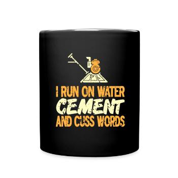 Concrete construction design for construction workers and construction site - Full Colour Mug - black - Front