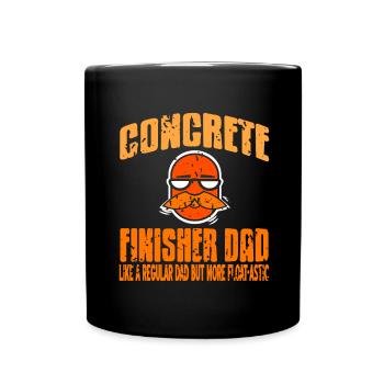 Concrete builder design for builders and construction site - Full Colour Mug - black - Front