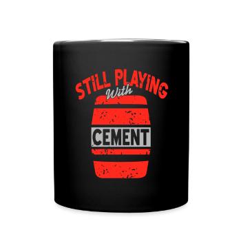 Conception de bétonneur pour ouvrier du bâtiment et chantier de construction - Mug uni - noir - Devant