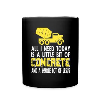Concrete construction design for construction workers and construction site - Full Colour Mug - black - Front