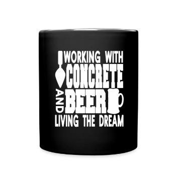 Conception de constructeur en béton pour les constructeurs et le chantier de construction - Mug uni - noir - Devant