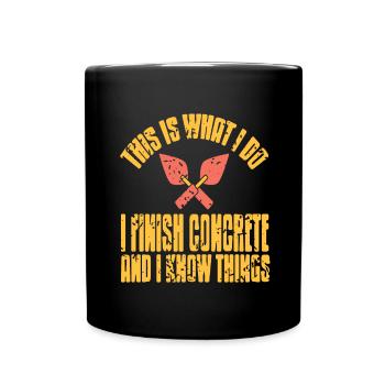 Concrete construction design for construction workers and construction site - Full Colour Mug - black - Front