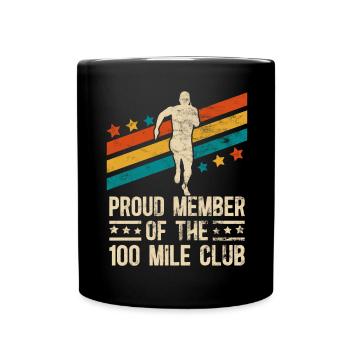 100 Mile Club Ultra Run Trailrunning Ultraläufer - Tasse einfarbig - Schwarz - Vorne