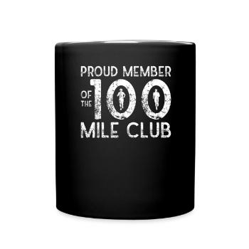 100 Mile Club Ultra Run Trailrunning Ultraläufer - Tasse einfarbig - Schwarz - Vorne