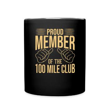 100 Mile Club Ultra Run Trailrunning Ultraläufer - Tasse einfarbig - Schwarz - Vorne