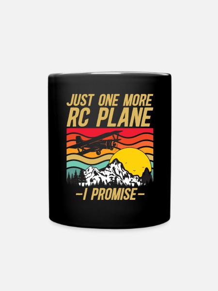 RC Flugzeug Modellbau Modellflieger - Tasse einfarbig - Schwarz