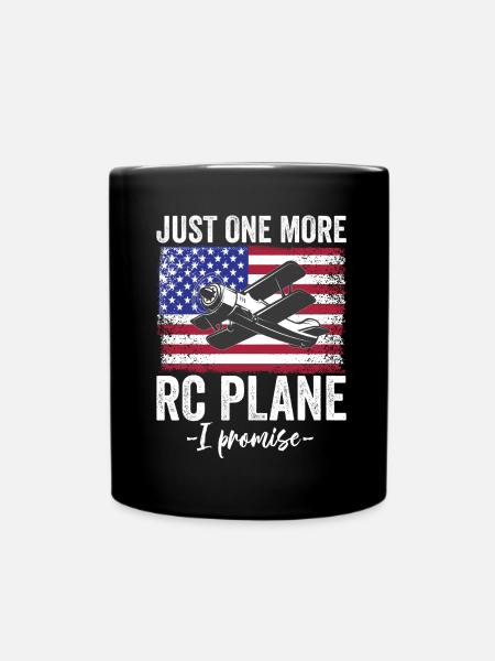 RC Flugzeug Modellbau Modellflieger - Tasse einfarbig - Schwarz