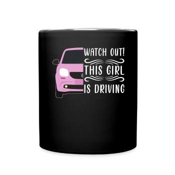 Driving licence test Driving test - Full Colour Mug - black - Front