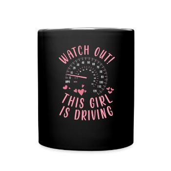 Driving licence test Driving test - Full Colour Mug - black - Front