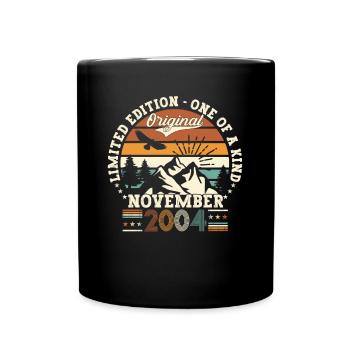 Cadeau original du 18e anniversaire de novembre 2004 - Mug uni - noir - Devant