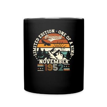 Original November 1952 70th birthday gift - Full Colour Mug - black - Front