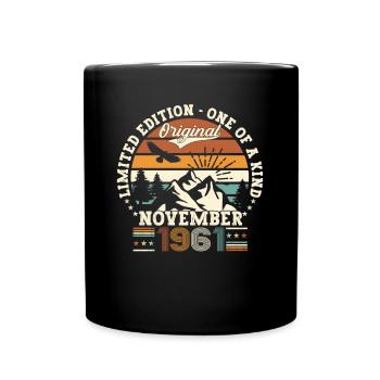 Original November 1961 61st birthday gift - Full Colour Mug - black - Front