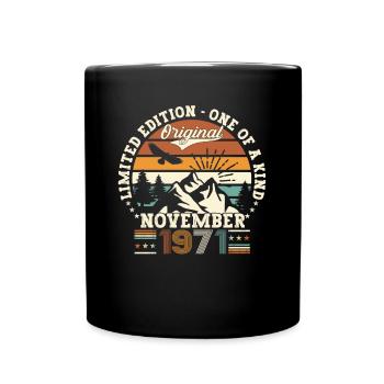 Original November 1971 51st birthday gift - Full Colour Mug - black - Front