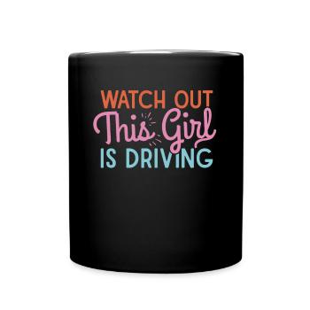 Driving licence test Driving test - Full Colour Mug - black - Front