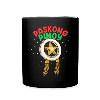 Paskong Pinoy Weihnachtsdesign für Filipinos - Tasse einfarbig - Schwarz - Vorne