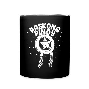 Paskong Pinoy Weihnachtsdesign für Filipinos - Tasse einfarbig - Schwarz - Vorne
