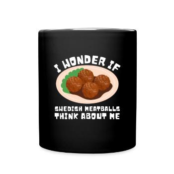 Sweden Swedish Meatball Mer Kötbullar - Tasse einfarbig - Schwarz - Vorne