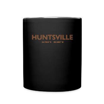 USA City Coordinates - Huntsville - Full Colour Mug - black - Front