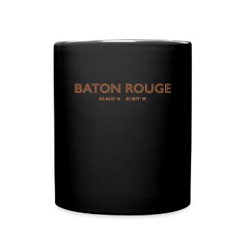 USA Stadt Koordinaten - Baton Rouge - Tasse einfarbig - Schwarz - Vorne
