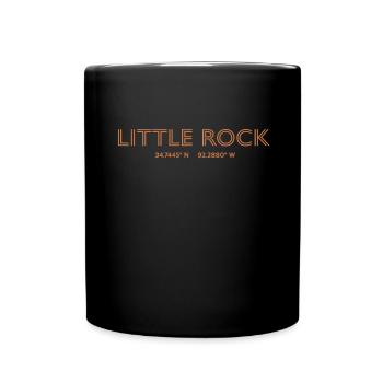 USA City Coordinates - Little Rock - Full Colour Mug - black - Front