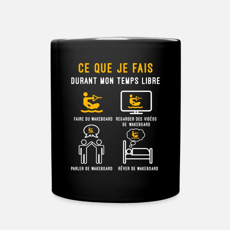 wakeboard temps libre cadeau wakeboarder - Mug uni - noir
