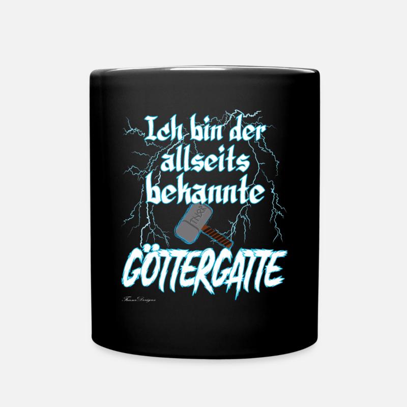 Göttergatte ein wahrlich göttlicher Ehemann - Tasse einfarbig - Schwarz