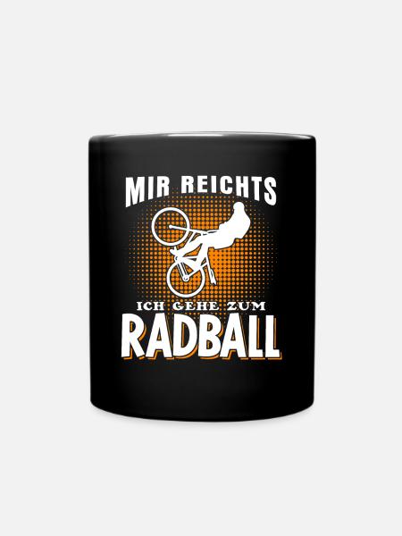 Radball Mir reichts Radballer - Tasse einfarbig - Schwarz