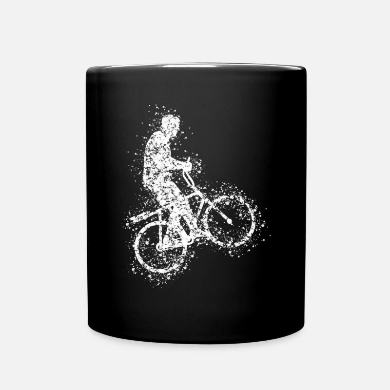 Radball Regentropfen Radballer - Tasse einfarbig - Schwarz