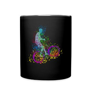 Radballer - Tasse einfarbig - Schwarz - Vorne