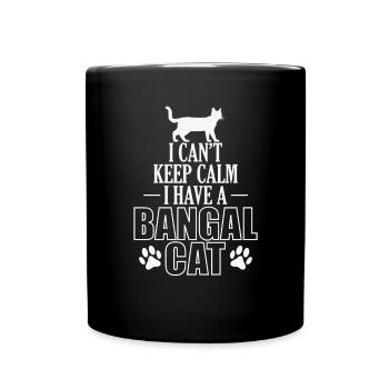 I can´t Keep Calm I have a Bangal Cat - Tasse einfarbig - Schwarz - Vorne