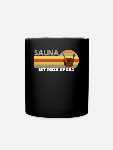 Sauna Sport Saunieren Saunisten Saunist - Tasse einfarbig - Schwarz