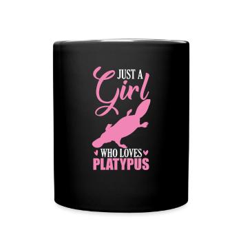Juste une fille qui aime l’ornithorynque Schnabeltier - Mug uni - noir - Devant