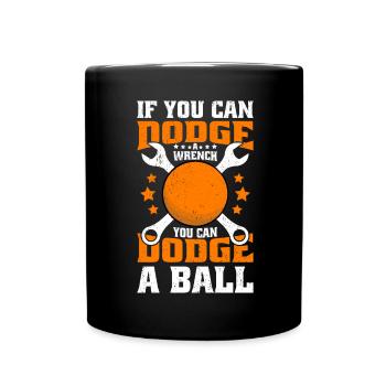 Sports d’équipe de ballon chasseur - Mug uni - noir - Devant