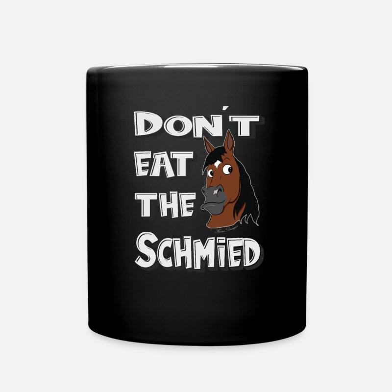 Ne mangez pas le forgeron maréchal-ferrant - Mug uni - noir