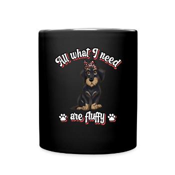 Tout ce dont j’ai besoin est un teckel mignon moelleux - Mug uni - noir - Devant