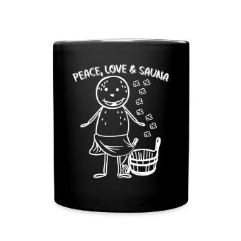 Saunieren Sauna - Mug uni - noir - Devant