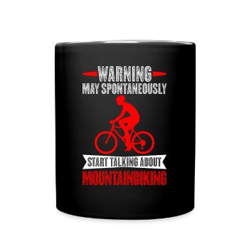 VTT de descente vététistes - Mug uni - noir - Devant
