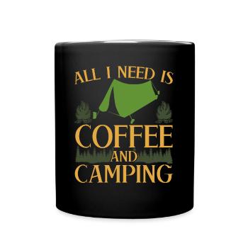 Camping Camping Coffee Tents Tent Camper - Full Colour Mug - black - Front