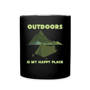 Camping Camping Tente de camping - Mug uni - noir - Devant