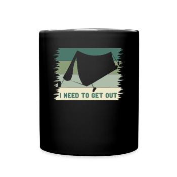 Camping Camping Tente de camping en plein air - Mug uni - noir - Devant