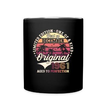 Original December 1961 61st birthday gift - Full Colour Mug - black - Front